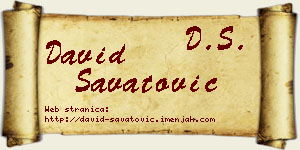 David Savatović vizit kartica
